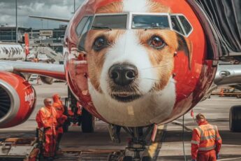 С собакой на самолёте